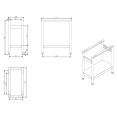 Stainless Steel Stand for EHP2S Gas Cooker 299×575×650mm | CaterEq CESTAND12S