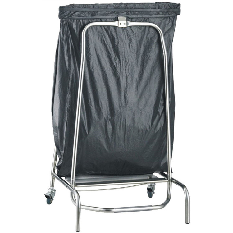 Professional Sack Holder Trolley with Castors & Pedal Closed mouth - CESTBH01