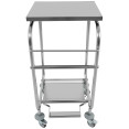 Commercial Stainless Steel Waste Bag Holder Trolley with Lid 580×470×960mm | CaterEq CESTBH03