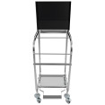 Commercial Stainless Steel Waste Bag Holder Trolley with Lid 580×470×960mm | CaterEq CESTBH03