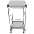Commercial Stainless Steel Waste Bag Holder Trolley with Lid 580×470×960mm | CaterEq CESTBH03