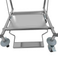 Commercial Stainless Steel Waste Bag Holder Trolley with Lid 580×470×960mm | CaterEq CESTBH03