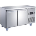 Commercial 2 Door Counter Fridge - Stainless Steel Prep Fridge 1349×700×850mm (Energy Class A) | CaterEq CESUP114 Commercial 2 Door Counter Fridge - Stainless Steel Prep Fridge 1349×700×850mm (Energy Class A) | CaterEq CESUP114