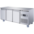 Commercial 3 Door Counter Fridge - Stainless Steel Prep Fridge 1794×700×850mm (Energy Class A) | CaterEq CESUP116