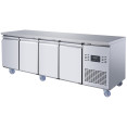 Commercial 4 Door Counter Freezer - Stainless Steel Prep Freezer 2239×700×850mm (Energy Class C) | CaterEq CESUP112