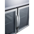 Commercial 3 Glass Door Counter Fridge - Stainless Steel Prep Fridge 1794×700×950mm (Energy Class A) | CaterEq CESUP122