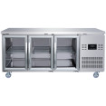 Commercial 3 Glass Door Counter Fridge - Stainless Steel Prep Fridge 1794×700×950mm (Energy Class A) | CaterEq CESUP122