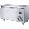 Commercial Refrigerated Counter 2 Door 228L 1349 x 600 x 850mm Fan Assisted Cooling | CaterEq CESUP202