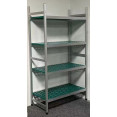 Commercial 4 Tier Aluminium Storage Rack with PP Shelves 856 x 400 x 1800mm | CaterEq CESV8040R