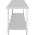 Commercial Work Table Stainless Steel Bottom Shelf 1600x600x850mm - SW1606