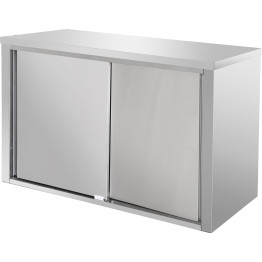 Wall cabinet Sliding doors Stainless steel 1400x400x650mm - CEVWC144D