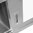 Commercial Wall Cabinet Cupboard Glass Doors Stainless Steel 1400x400x650mm | CaterEq CESWCGD140402