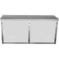 Commercial Wall Cabinet Cupboard Glass Doors Stainless Steel 1400x400x650mm | CaterEq CESWCGD140402