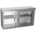 Commercial Wall Cabinet Cupboard Glass Doors Stainless Steel 1800x400x650mm | CaterEq CESWCGD180402
