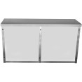 Commercial Wall Cabinet Cupboard Glass Doors Stainless Steel 1800x400x650mm | CaterEq CESWCGD180402