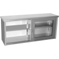 Commercial Wall Cabinet Cupboard Glass Doors Stainless Steel 1600x400x650mm | CaterEq CESWCGD160402