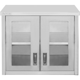 Commercial Wall Cabinet Cupboard Glass Doors Stainless Steel 600x400x650mm | CaterEq CESWCGD60402