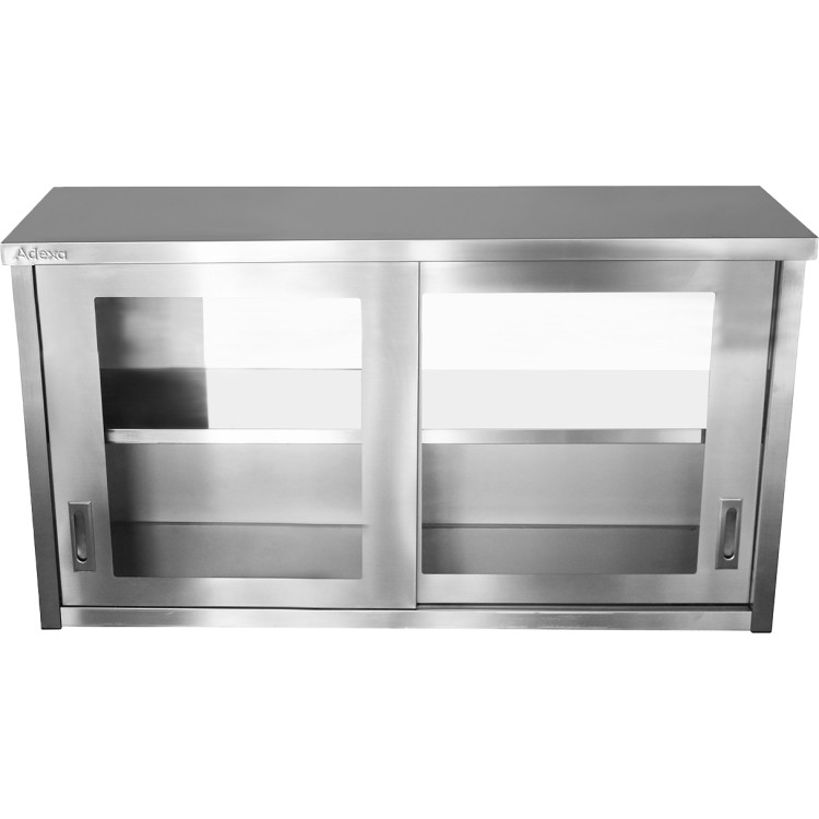 Commercial Wall Cabinet Cupboard Glass Doors Stainless Steel 1500x400x800mm | CaterEq CESWCGDHH150402 Commercial Wall Cabinet Cupboard Glass Doors Stainless Steel 1500x400x800mm | CaterEq CESWCGDHH150402