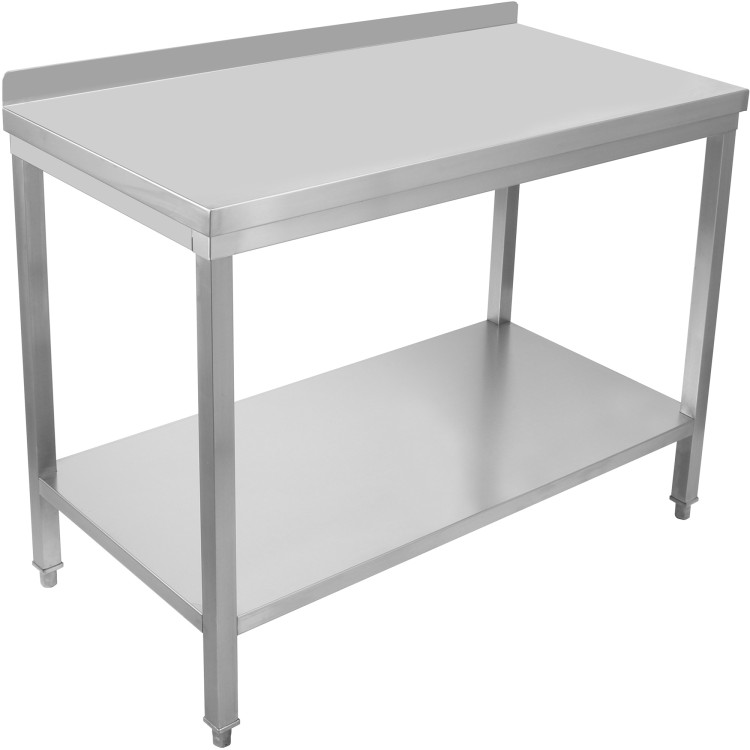 Professional Stainless Steel Work Table with Undershelf & 5cm Upstand 1800x600x950mm | CaterEq CESWT60180B