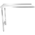 Unloading table Left side 600x650x850mm No bottom shelf No splashback Stainless steel - CESWT6065R