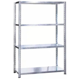 Commercial Galvanised Heavy Duty Shelving Unit 4 Shelves 220kg Loading Capacity 705x305x1370mm - CESY3070G