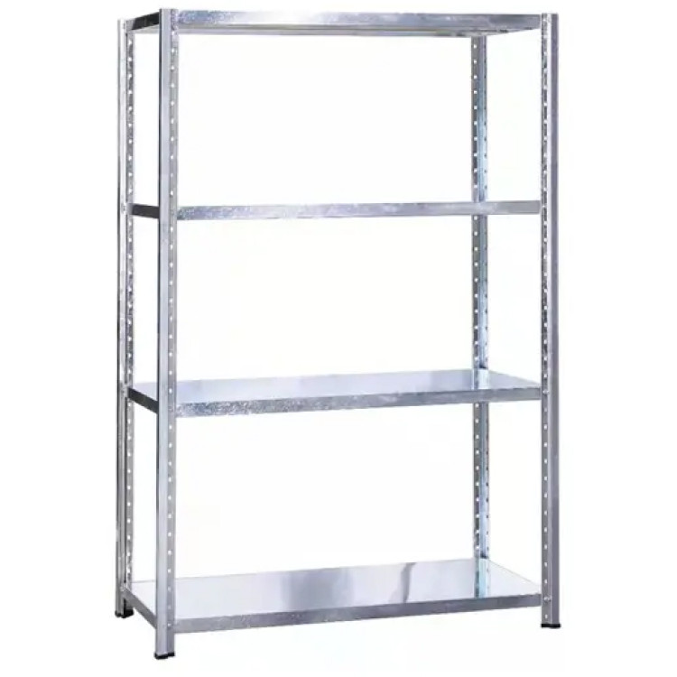 Commercial Galvanised Heavy Duty Shelving Unit 4 Shelves 220kg Loading Capacity 762x380x1470mm - CESY3876G