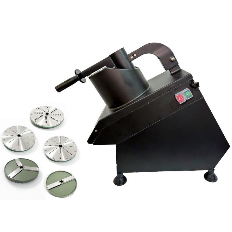 Commercial Fruit and Vegetable Cutter Black 750W with 5 Blades 620 x 250 x 500mm | CaterEq CESYC205BLACK Commercial Fruit and Vegetable Cutter Black 750W with 5 Blades 620 x 250 x 500mm | CaterEq CESYC205BLACK
