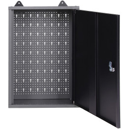 Professional Grey and Black Wall Mounted Tool Cabinet with Key 400x200x600mm - CETC001