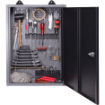 Professional Grey and Black Wall Mounted Tool Cabinet with Key 400x200x600mm - CETC001