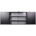Professional Grey and Black Wall Mounted Double Door Tool Cabinet with Open Shelf/Rack and Key 1600x200x600mm - CETC003A