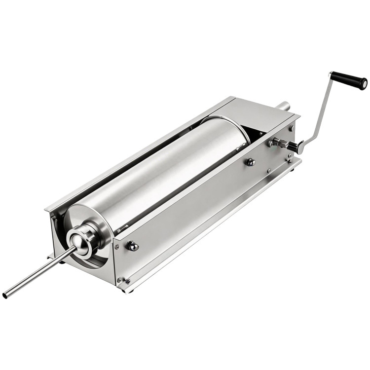 Commercial 3L Manual Sausage Stuffer Horizontal Stainless Steel 4 Nozzles 16–38mm | CaterEq CETG3L Commercial 3L Manual Sausage Stuffer Horizontal Stainless Steel 4 Nozzles 16–38mm | CaterEq CETG3L