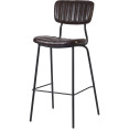 Modern High Bar Stool with PU Leather Seat Dark Brown 460x540x1140mm | CaterEq CETGS106