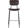 Modern High Bar Stool with PU Leather Seat Dark Brown 460x540x1140mm | CaterEq CETGS106