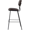 Modern High Bar Stool with PU Leather Seat Dark Brown 460x540x1140mm | CaterEq CETGS106