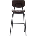 Modern High Bar Stool with PU Leather Seat Dark Brown 460x540x1140mm | CaterEq CETGS106