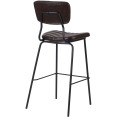 Modern High Bar Stool with PU Leather Seat Dark Brown 460x540x1140mm | CaterEq CETGS106