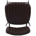 Modern High Bar Stool with PU Leather Seat Dark Brown 460x540x1140mm | CaterEq CETGS106