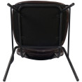 Modern High Bar Stool with PU Leather Seat Dark Brown 460x540x1140mm | CaterEq CETGS106