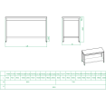 B GRADE Professional Work table Stainless steel Bottom shelf 1200x600x850mm - THATS126 B GRADE 