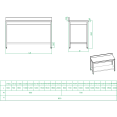 B GRADE Professional Work table Stainless steel Bottom shelf Upstand 1600x600x950mm - THATS166A B GRADE