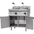 Professional Free standing Fryer Electric Twin tank 2x20 litres 24kW - CETHE7F1818M