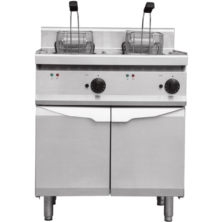 Professional Free standing Fryer Electric Twin tank 2x20 litres 24kW - CETHE7F1818M