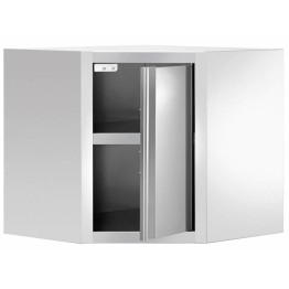 Wall cabinet Corner unit Stainless steel 700x700x650mm - CEVWCC77