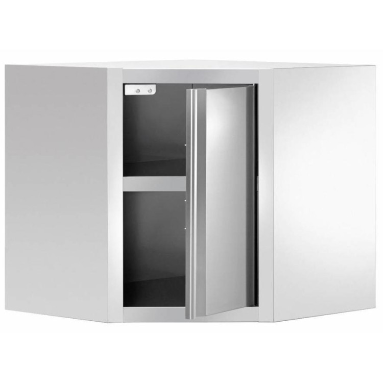 Wall cabinet Corner unit Stainless steel 700x700x650mm - CEVWCC77