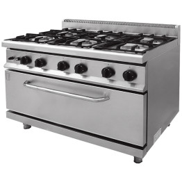 Professional Gas range 6 burners 30kW Gas oven 5.8kW - CETHG7F6PWFG1