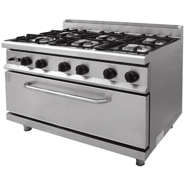 Professional Gas range 6 burners 30kW Gas oven 5.8kW - CETHG7F6PWFG1