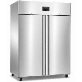 1476L Commercial Freezer Stainless Steel Twin Door Upright Cabinet GN 2/1 Ventilated Cooling 1480×830×2010mm | CaterEq CETHL1410BTEC
