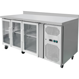 Commercial Refrigerated Counter Upstand 3 glass doors Depth 700mm - CETHP3200TNG