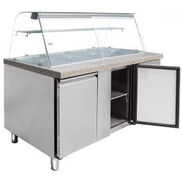 Refrigerated Counter with Display 4xGN1/1 - CETHSAI158
