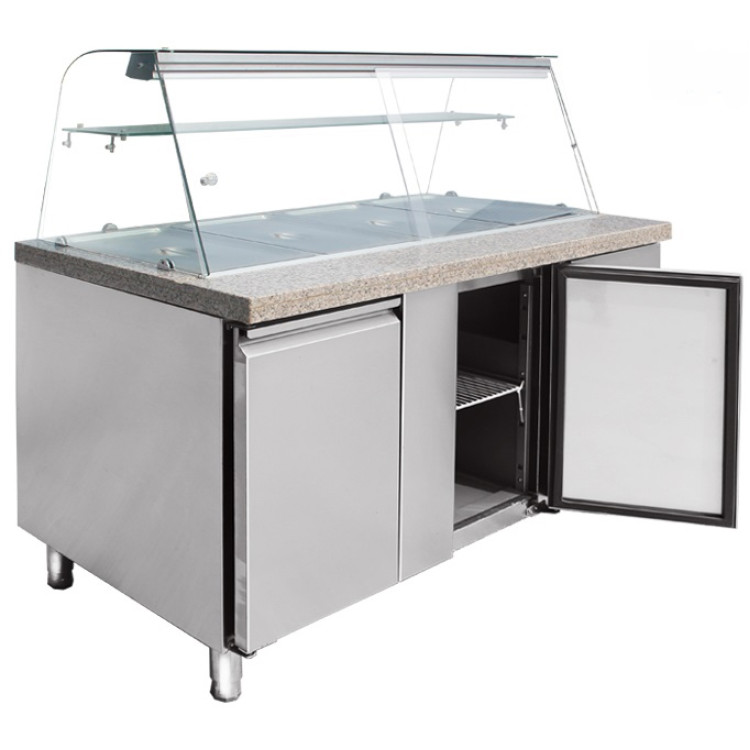 Refrigerated Counter with Display 4xGN1/1 - CETHSAI158